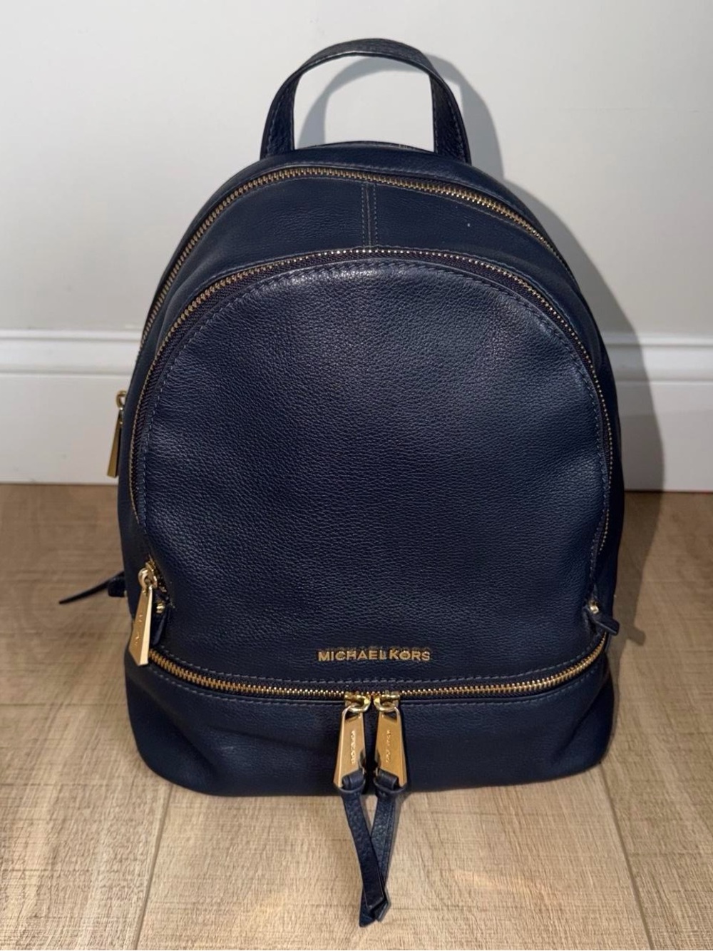 Michael Kors Navy Rhea Medium Backpack